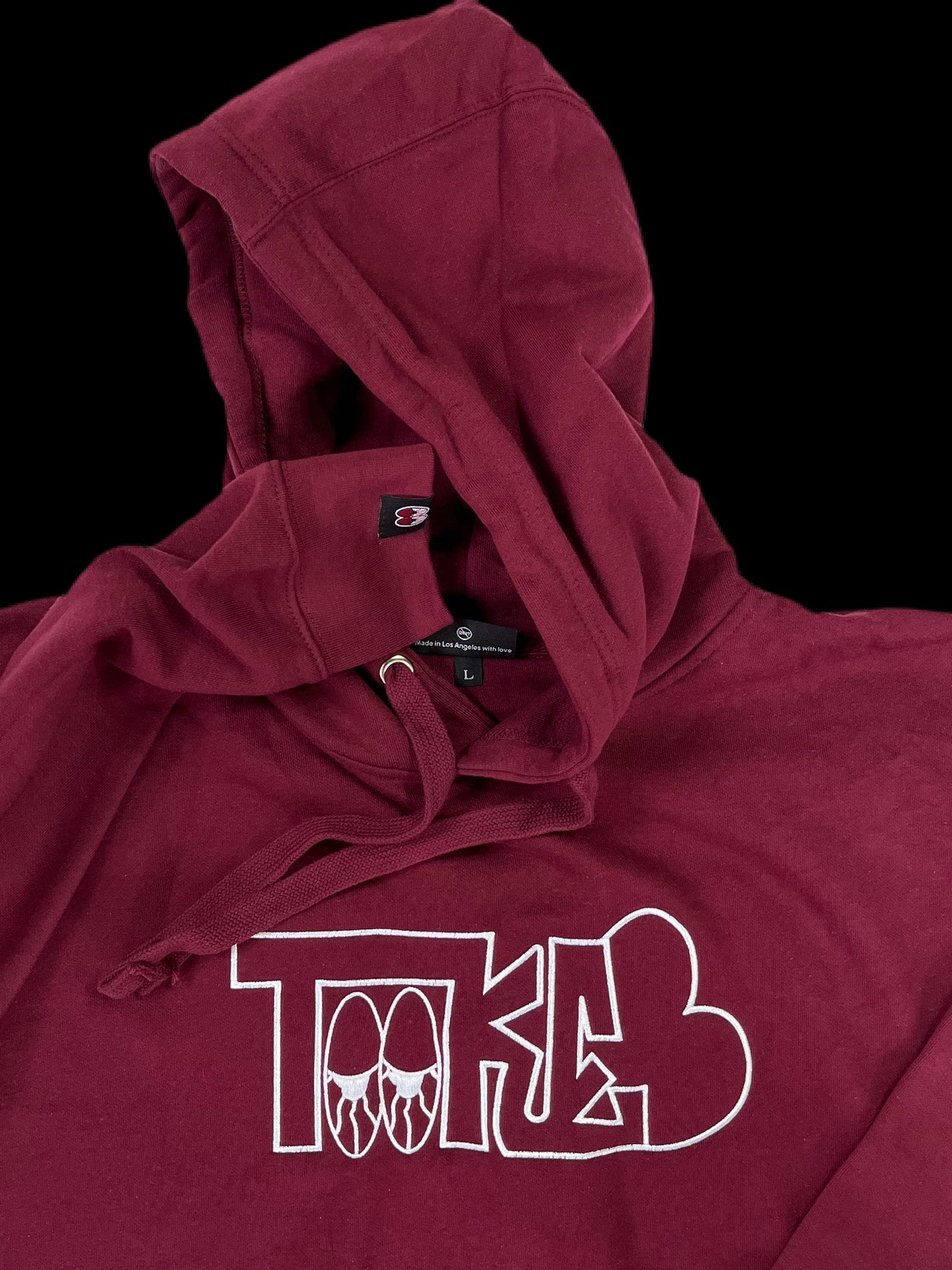 TOOKE Burgundy Big Logo Hoodie