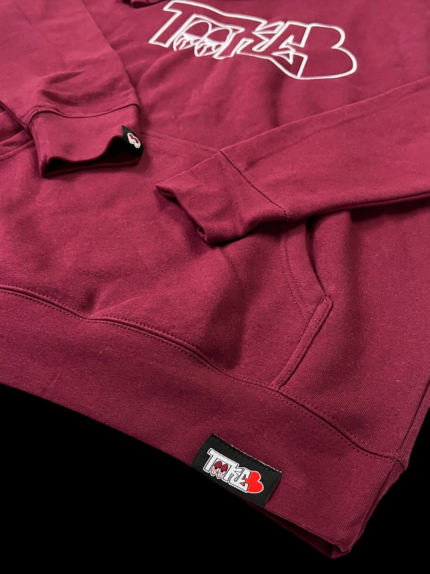 TOOKE Burgundy Big Logo Hoodie