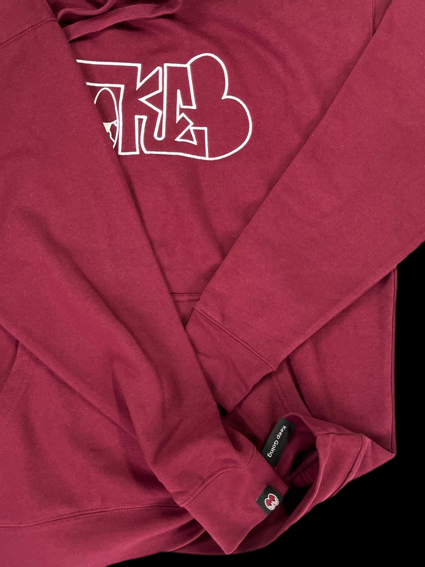 TOOKE Burgundy Big Logo Hoodie