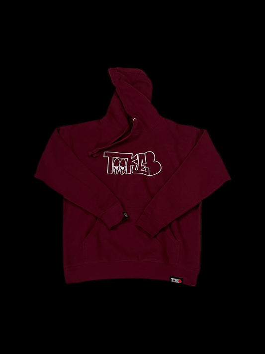 TOOKE Burgundy Big Logo Hoodie